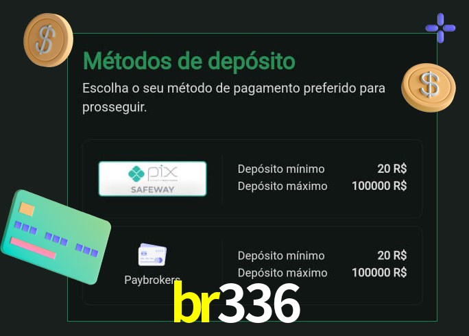O cassino br336 oferece uma grande variedade de métodos de pagamento